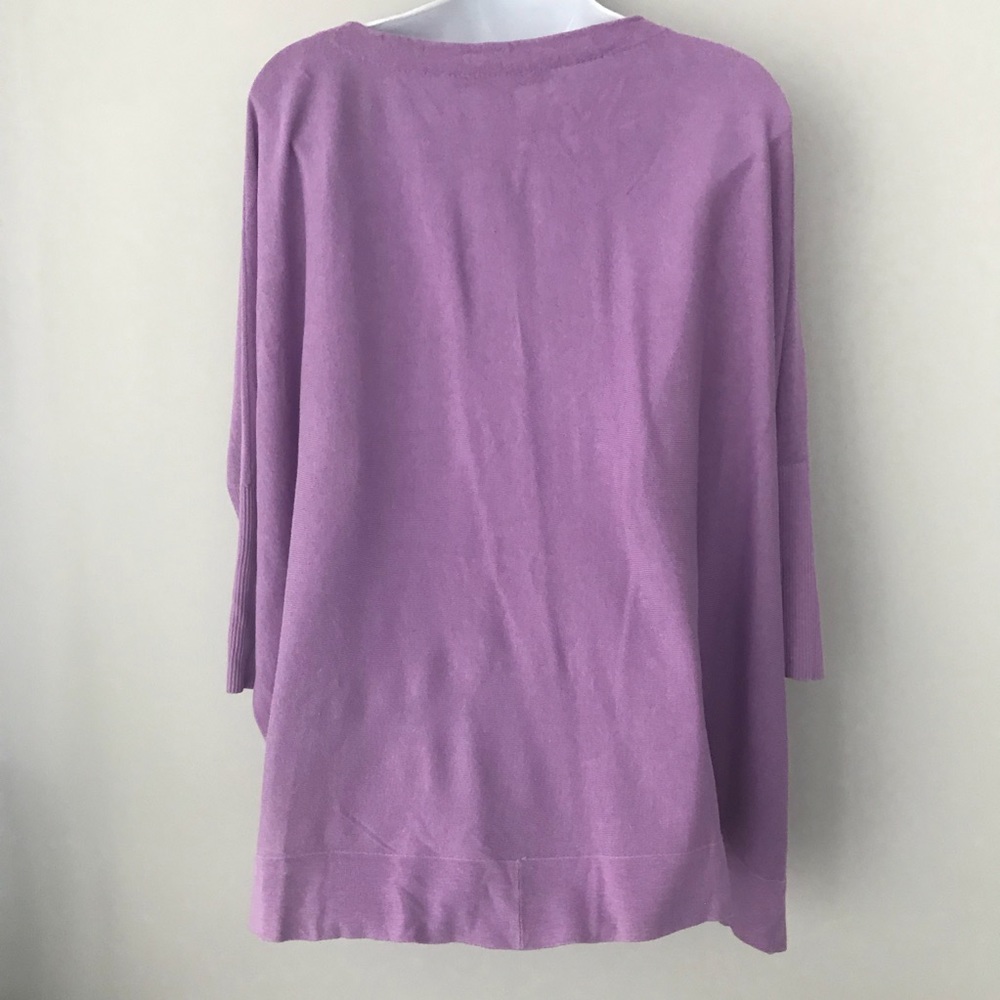 Diane Von Furstenberg Lavender Knit Top Size Small - Picture 6 of 6